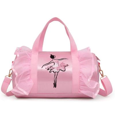 China Foldable Princess Dance Ballet Bag Cross-BOD Shoulder Bags For Ballerina Dancer Girls for sale