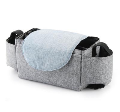 China Outdoor gray baby stroller organizer with cup holders for outdoor travel for sale