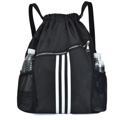 China Large Size Gift Bag Sport Gym Bag With Mesh Pocket Waterproof Gym Drawstring Backpack Bag For Man And Students for sale