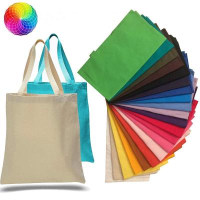 China Small MOQ Custom Logo Handled Organic Cotton Bags Canvas Tote Bag Canvas Shopping Bag for sale