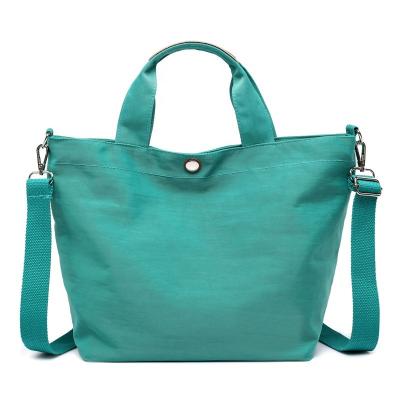 China Lady Tote Bags Nylon Shoulder Bag Washed Nylon Handbags For Woman for sale