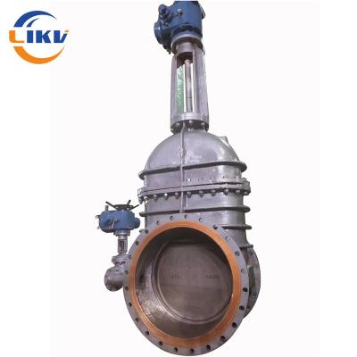 China DN400 Cast Iron Brass/SS Seal Electric Actuated Gate Valve With Bypass for sale