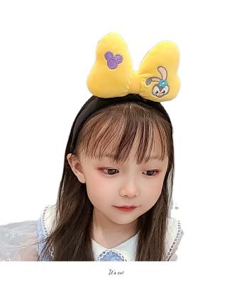 China Hair Styling Cute Anti-skid Adult Kids Anti-skid Broken Hair Clip Face Wash Hair Clip Rabbit Cartoon Headband Tools Bow Headwear for sale