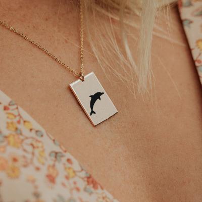 China Environmental friendly wholesale high quality animal pattern stainless steel carved necklace men and women fashion jewelry pendant necklace for sale