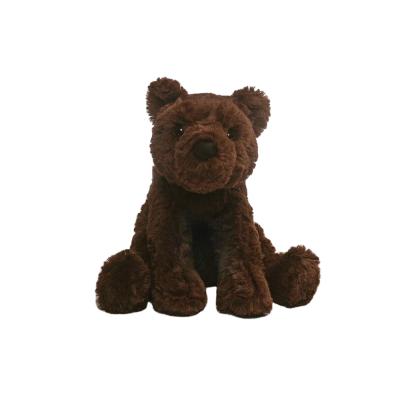 China Cute Plush Soft Dark Brown Bear Toys Stuffed Teddy Bear OEM for sale