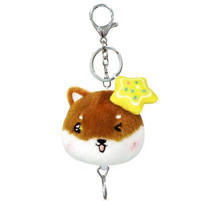 China Newcomer Soft Plush Toy And Daisy Chai Dog Key Chain Cute Black Plush Doll Toy for sale