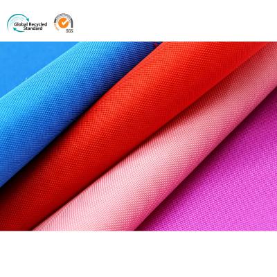 China Breathable Recycled Waterproof Pet Bottle Cloth 600D Rpet Bag Polyester Oxford Canvas Recycled Fabric For Tent for sale