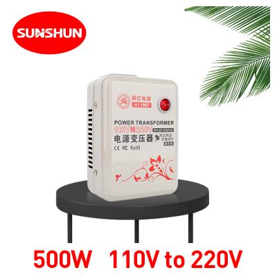 China Shunhong 500w Power Step Up Transformer 110V To Dry Voltage 220V 500VA Converter Supplier Power Converters Made In China Foshan for sale