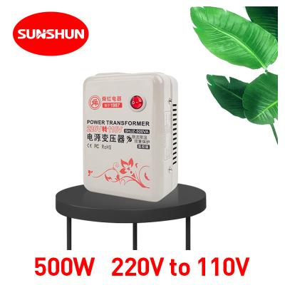 China Power Shunhong 500w Step Down Transformer 220v To Voltage 110v Converter 500VA Single Phase Toroidal Transformer 100v for sale