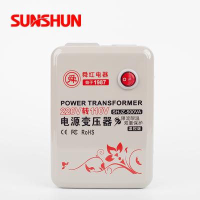 China Household Shunhong 500w Step Down Transformer 220v to 110v Voltage Converter 500VA Single Phase Toroidal Transformer 100v for sale