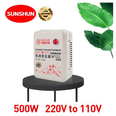 China Power Shunhong 500w Step Down Transformer 220v To 110v 100v 120 230 240 250 Pure Copper Medical Appliances 500va Transformers Suppliers for sale