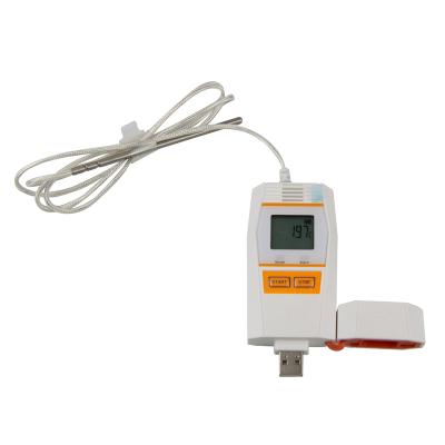 China 24 Hours Temperature Measurement -85 Degree To 150 Degree 100EC USB Temperature And Humidity Data Logger With External Sensor For Cold Chain Transport for sale