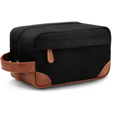 China Eco-friendly Canvas Toiletry Bag Dopp Kit Bag For Men Shaving Bag OEM Accepted for sale