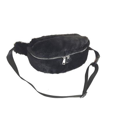 China Eco-friendly Women Plush/Fur Purse Fashion Fanny Pack Waist Bag Travel Sports Chest Bag Bum Bag for sale