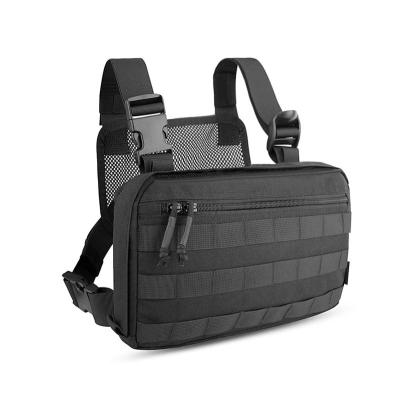 China Radio Harness Front Chest Pouch Trade Assurance Eco-Friendly Tactical Combat MOLLE Pouch Chest Bag Harness for sale