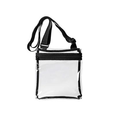 China High Quality Clear Cross-Body Messenger Shoulder Bag, PGA, NCAA and NFL Stadium Approved Transparent Purse, See Through Security Handbag for sale