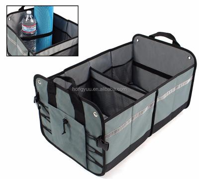 China Eco-friendly Heavy Duty Auto Folding Car Trunk Organizer for SUVs Vans Cars and Trucks Collapses with Multiple Pockets High Quality for sale