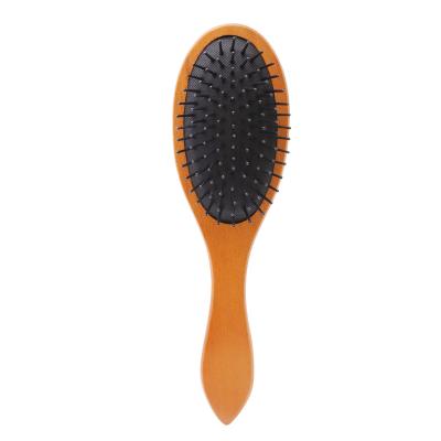 China Cheap wooden paddle hair brush handle nylon stiffens travel size Ningbo factory for sale