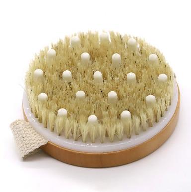 China Wood Body Brush Handheld Brush Boar Dry Bristle With Natural Bristle Brush SPA Massage Bath Body Brush Without Handle Custom Logo for sale