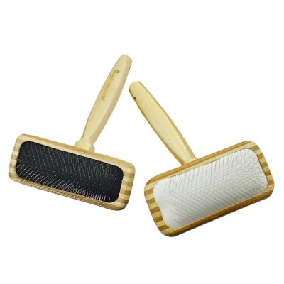 China Pet Quality Pins Pet Comb Slicker Sustainable Brush Molding Steel Pet Brush For Small Animal Bamboo for sale