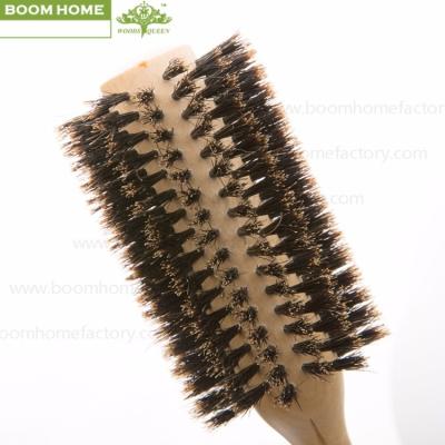 China Aluminum Hair Round Bristle Brush Hair Salon Wooden Heatless Curl Bristle Bristle Hair Brush For Beauty Salon Use Also For Home for sale