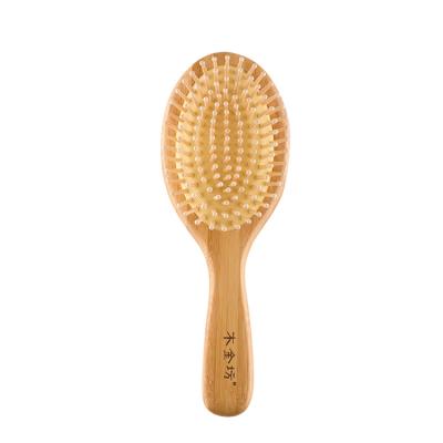 China Ningbo Compact Factory Selling Scalp Massage Comb Round Bamboo Hair Brush for sale