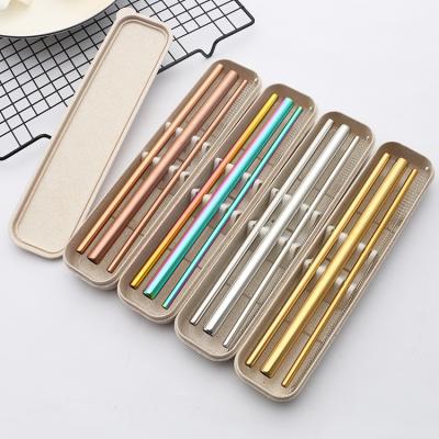 China Sustainable Creative 304 Stainless Steel Straw Set With Brush Wheat Boxed Metal Drinking Straw Kit for sale