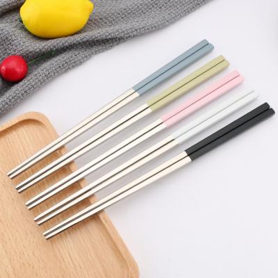 China Viable Stainless Steel Portuguese Metal Reusable Chopstick Gift Set With Custom Logo for sale