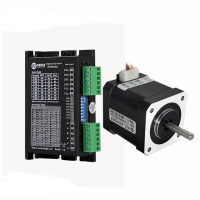 China Single Shaft 0.4N.m DC 1.2A 42mm NEMA 17 DC 24V-50V Hybrid Stepper Motor and Driver Kit for Laser Machine ZL42HS03+DM4022 for sale