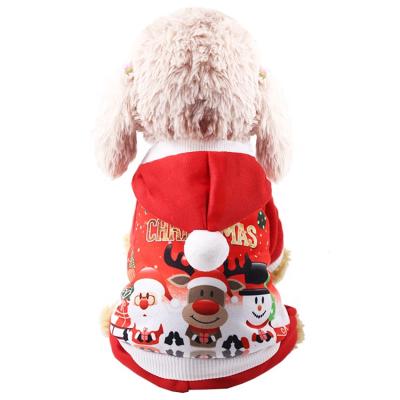 China Sustainable Pet Christmas Costumes Santa Gift Pet Clothes Cat Dog Costume for sale