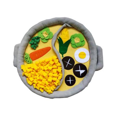 China Breathable Vegetables , Hot Pot Trained Dog Puzzle Toys Pet Nose Mat Training Toy For Dogs for sale