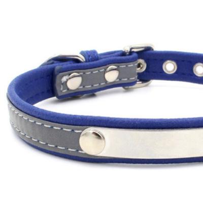 China Custom Wholesale Engravable Padded Pet Reflective Dog Collar for sale