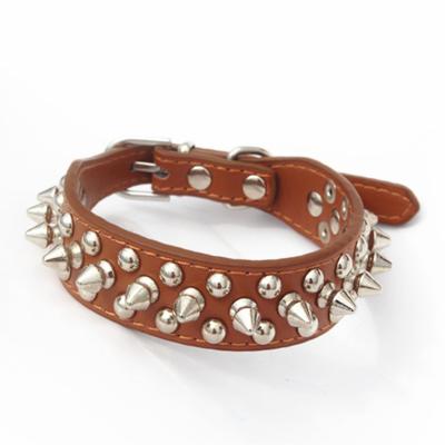 China Pet Item Circle Bullet Nail Rivet Padded Hot Selling Punk Dog Chain Collar for sale