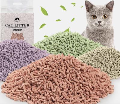 China Original Tofu Cat Litter Pet OEM Factory Cat Product Natural Eco Sustainable Green Tea Wholesale Peach Distribution for sale