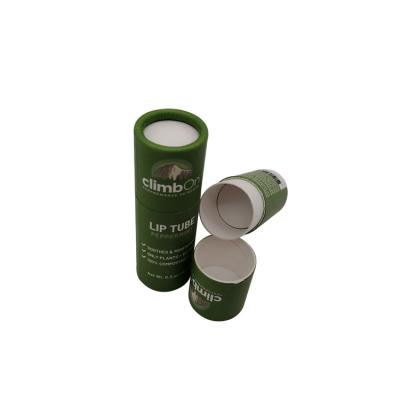 China Original Recyclable Bottle Packaging Cardboard Tubes Lip Balm Colored Paper Biodegradable Tube for sale