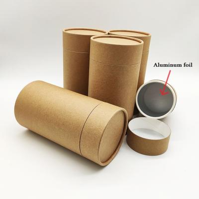 China Biodegradable Cheap Custom Paper Tea Canister Coffee Packaging Tube for sale