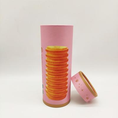 China Grade Biodegradable Food Round Box Kraft Paper Tube Cutting Box Cake Packaging for sale