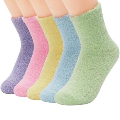 China Adults Age Grade Antibacterial Microfiber Slips Fuzzy Socks Women Slippers for sale