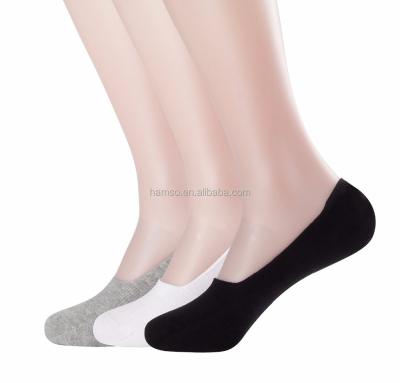 China Anti-Fault Mens Cotton No Show Invisible Socks With Silicone Heel Pad for sale