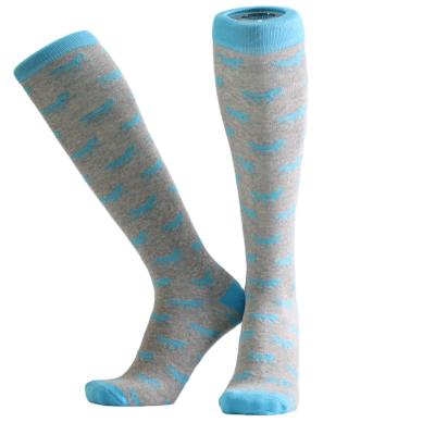 China Sporty Designer Custom Logo Knee High Unisex Compression Socks for sale