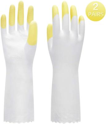 China Multi Eco - Friendly Latex Fancy Kitchen White Cleaning Gloves for sale