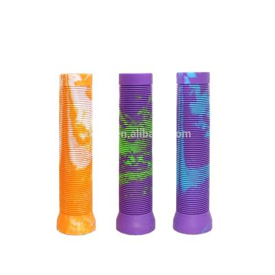 China Stunning rubber grip 2 mix color bicycle handlebar grips, bicycle rubbers or PVC grips, plastic parts for sale