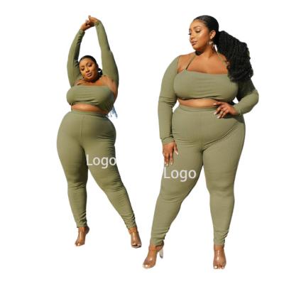 China 2021 New Arrival Anti-Static 3 Piece Jogger Set Women Leisure Sports Fashion Solid Color Yarn Three Piece Plus Size Pants Suit for sale