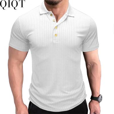 China 2022 Summer Anti-Wrinkle Button Short Sleeved Turn-Down Men's Fitness Polo T-Shirts Polo Shirt For Men for sale