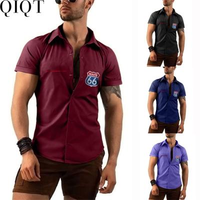 China Anti-pilling 2022 Amazon Print Lapel Casual Slim Top Shorts Sheath High Quality Custom Shirts Single Shirt for sale