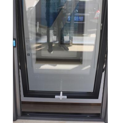 China Swing Soundproof Silver Gray Aluminum Tempered Glazed Top Hung Swing Windows For Home Home for sale