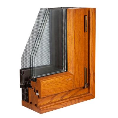 China Swing Beautiful Aluminum Cladding Wood Tilt And Turn Casement Windows For Home for sale