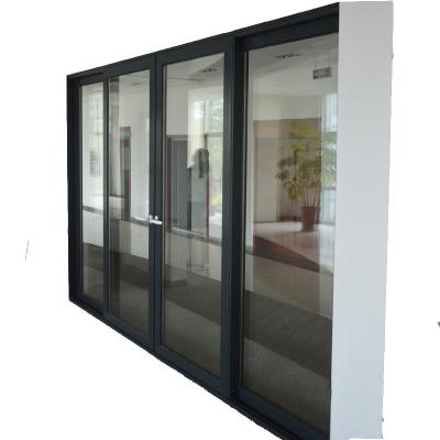 China Modern cheap tempered aluminum alloy double glass sliding door for living room for sale