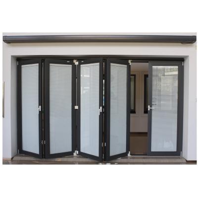 China Modern Hot Sale Professional Aluminum Sectional Design Glass Folding Doors For Houses for sale