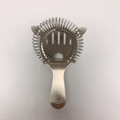 China Hawthorn Sieve Silver / Copper / Gold Stainless Steel Bar Viable Cocktail Sieve , With Wire Spring for sale